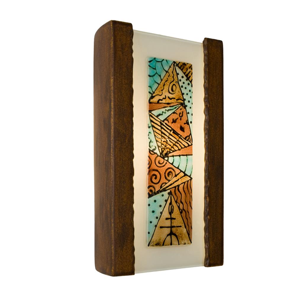 A19 Lighting- RE103-BT-MTQ  - Abstract Wall Sconce Butternut and Multi Turquoise in Butternut and Multi Turquoise